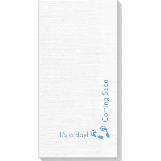 Corner Text with Baby Twinkle Toes Design Deville Guest Towels